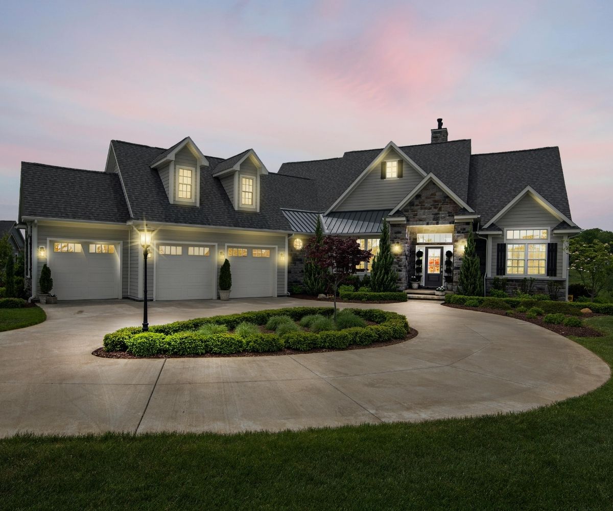 House at dusk