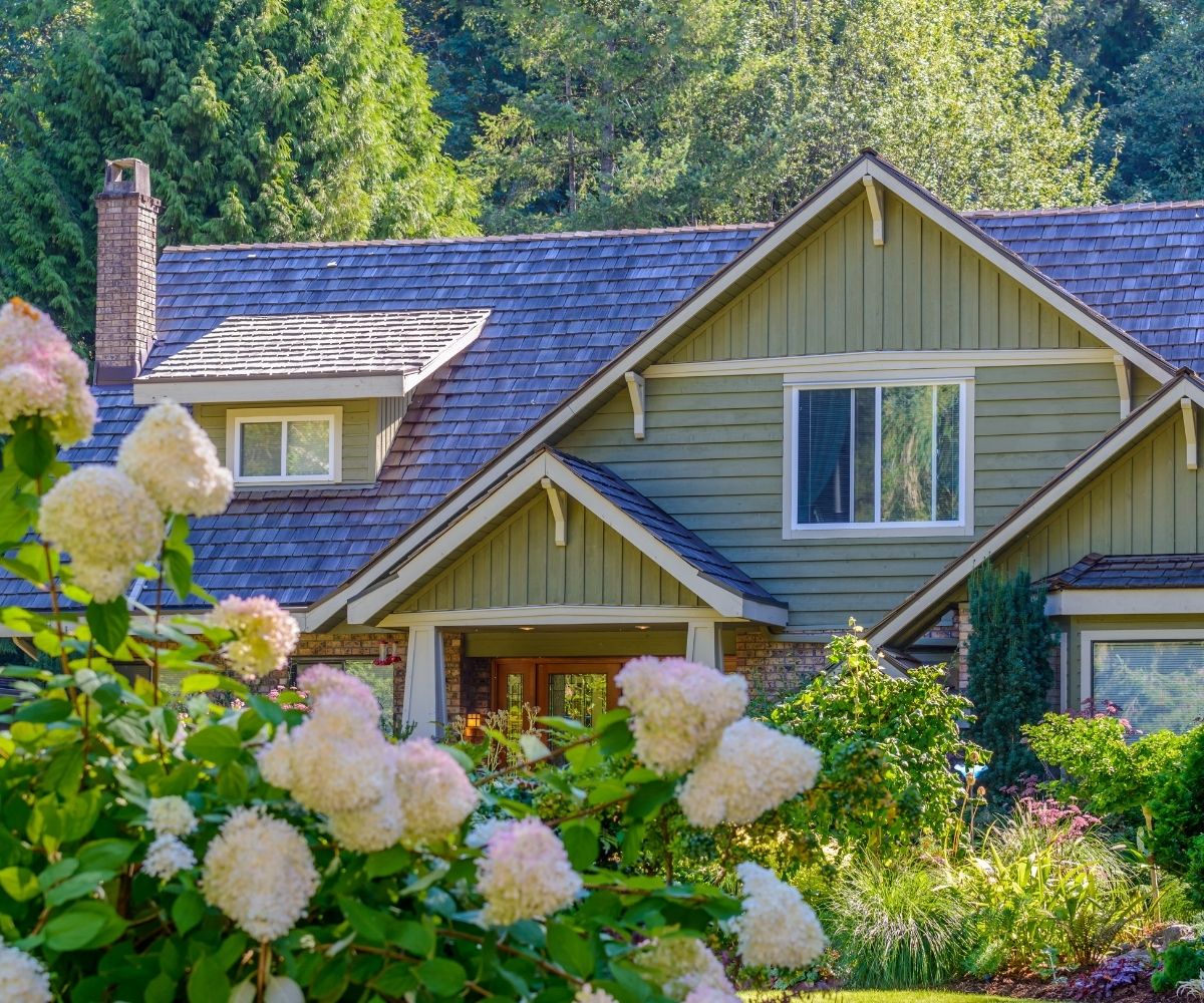 House with flowers