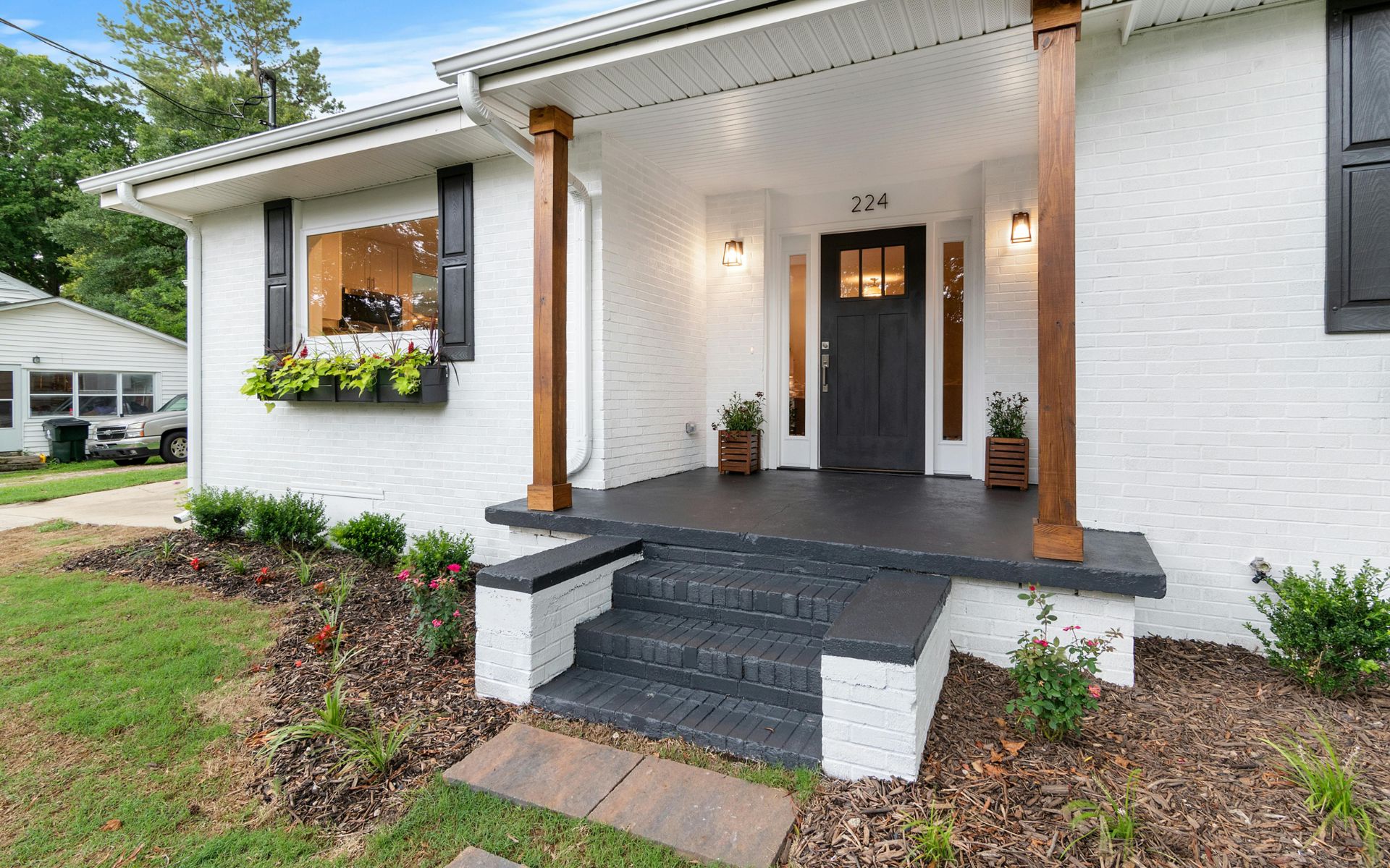 White brick house