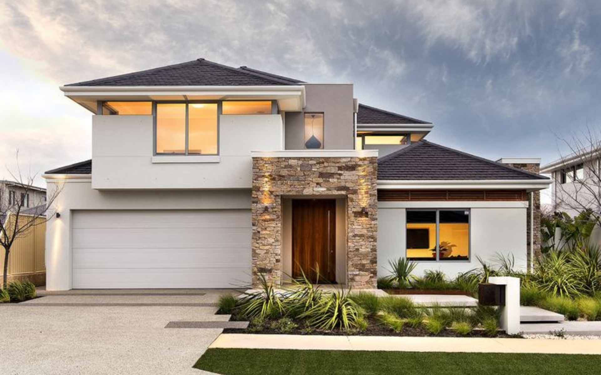 White Modern home